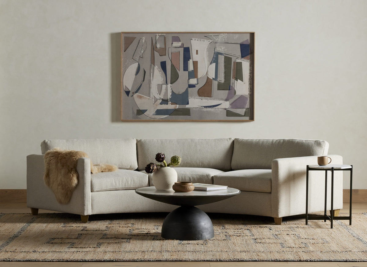 TABLE BASSE CORBETT - TAUPE CRÈME/Petite 