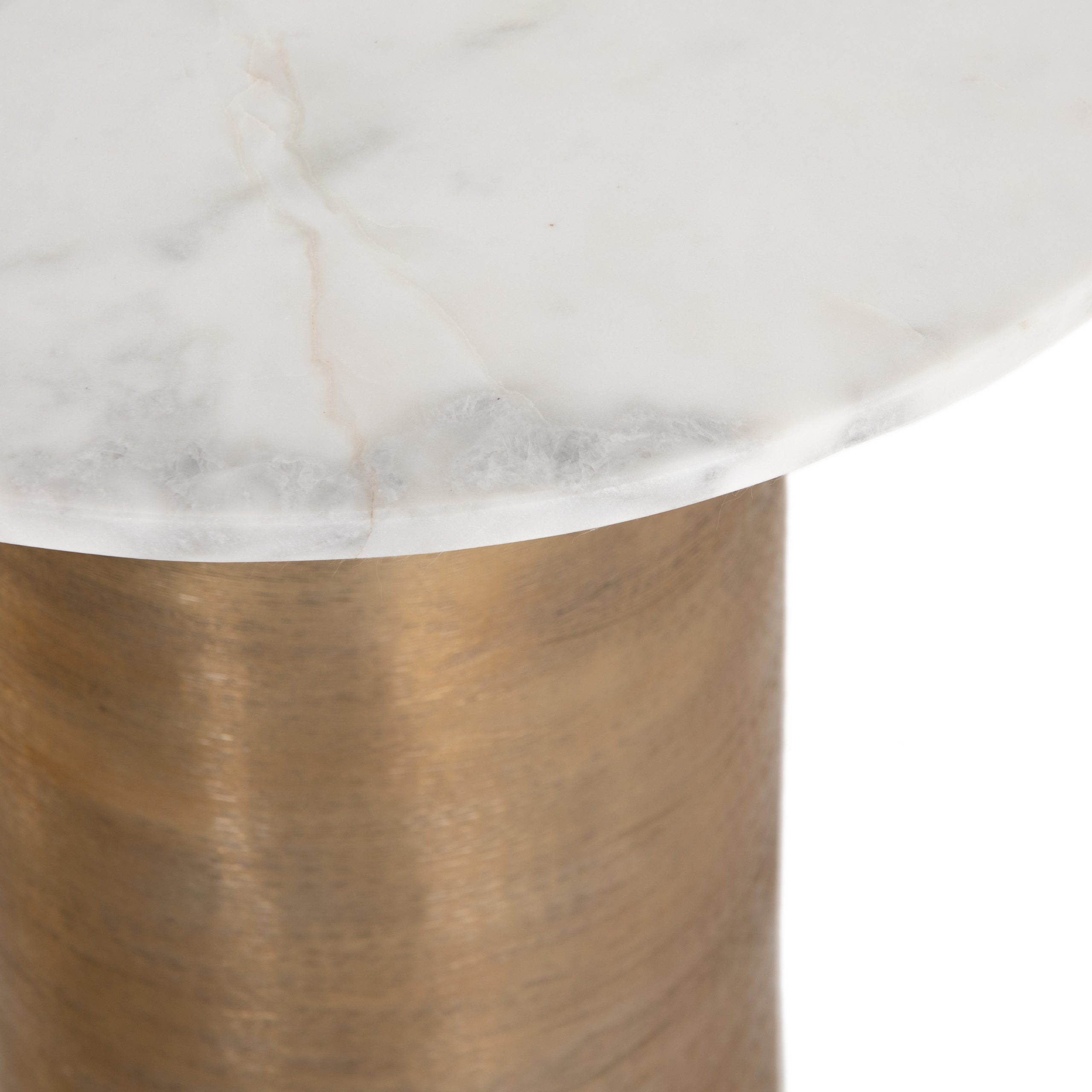 TABLE DE CHEVET DELUNE - MARBRE BLANC POLI