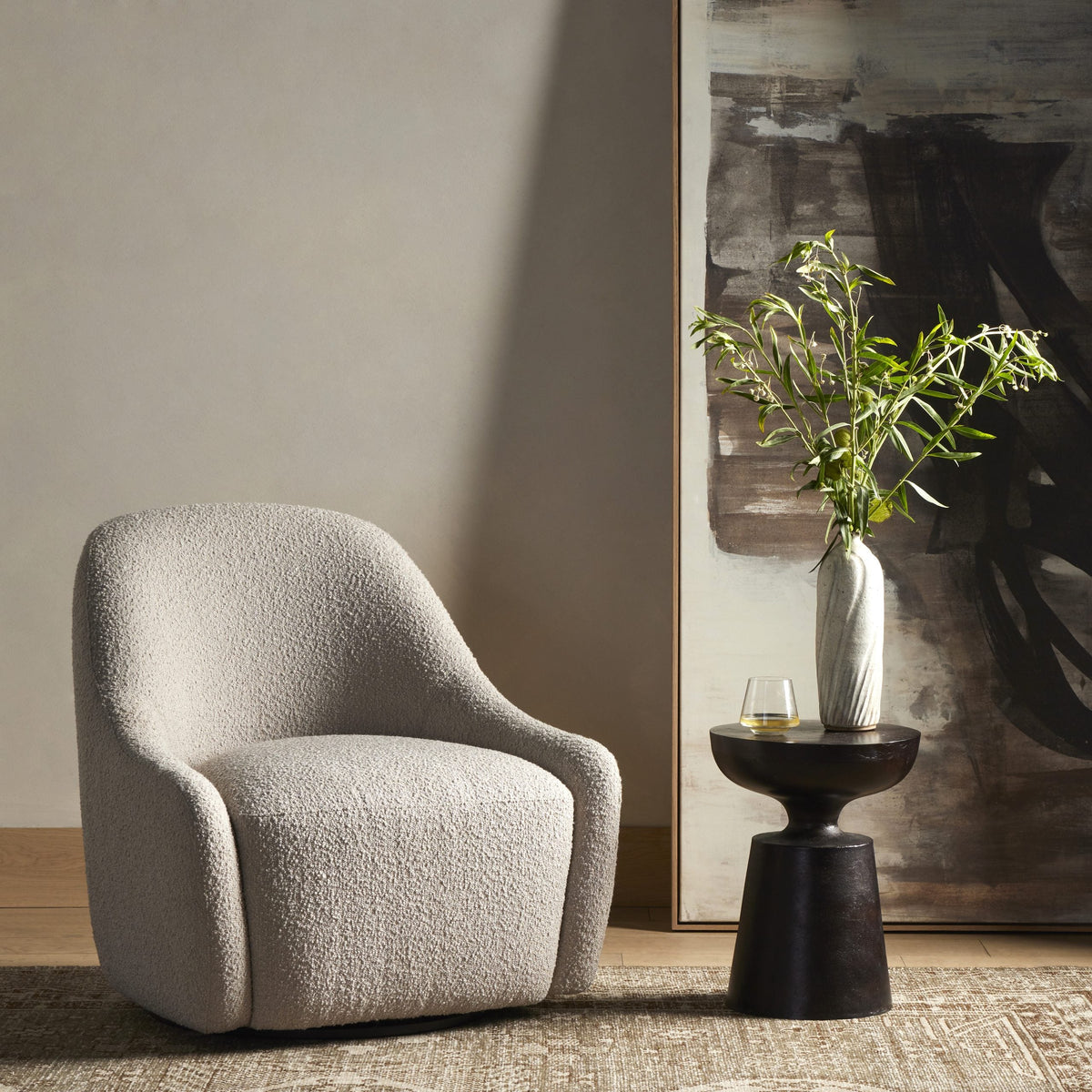 CHAISE PIVOTANTE LEVI - KNOLL SABLE
