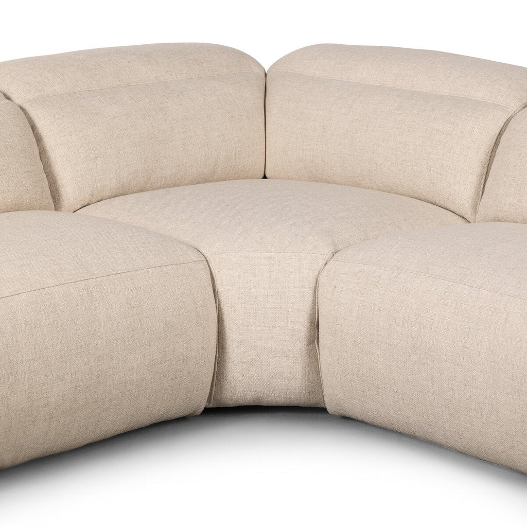 Canapé d'angle 5 pièces Radley avec fauteuil inclinable électrique.