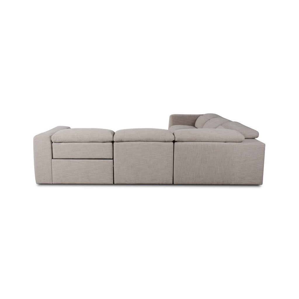 Canapé d'angle 5 pièces Radley avec fauteuil inclinable électrique.