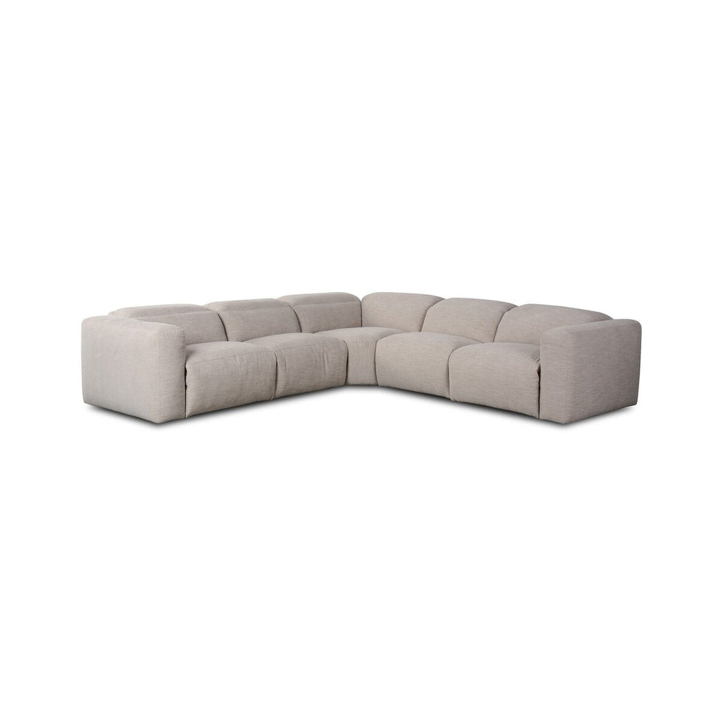 Canapé d'angle 5 pièces Radley avec fauteuil inclinable électrique.