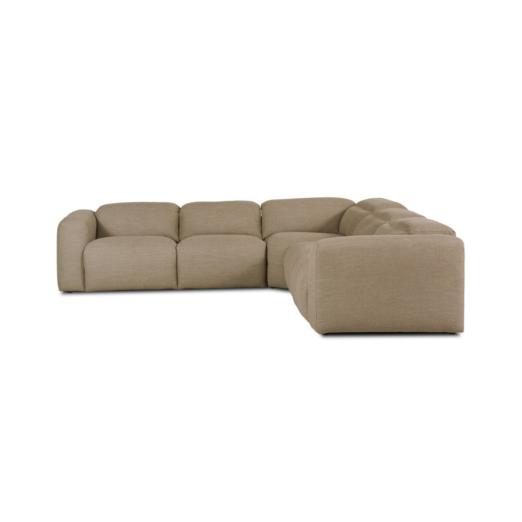 Canapé d'angle 5 pièces Radley avec fauteuil inclinable électrique.