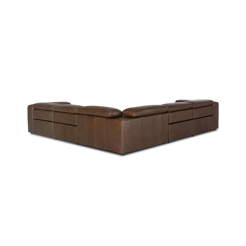 Canapé d'angle 5 pièces Radley avec fauteuil inclinable électrique.