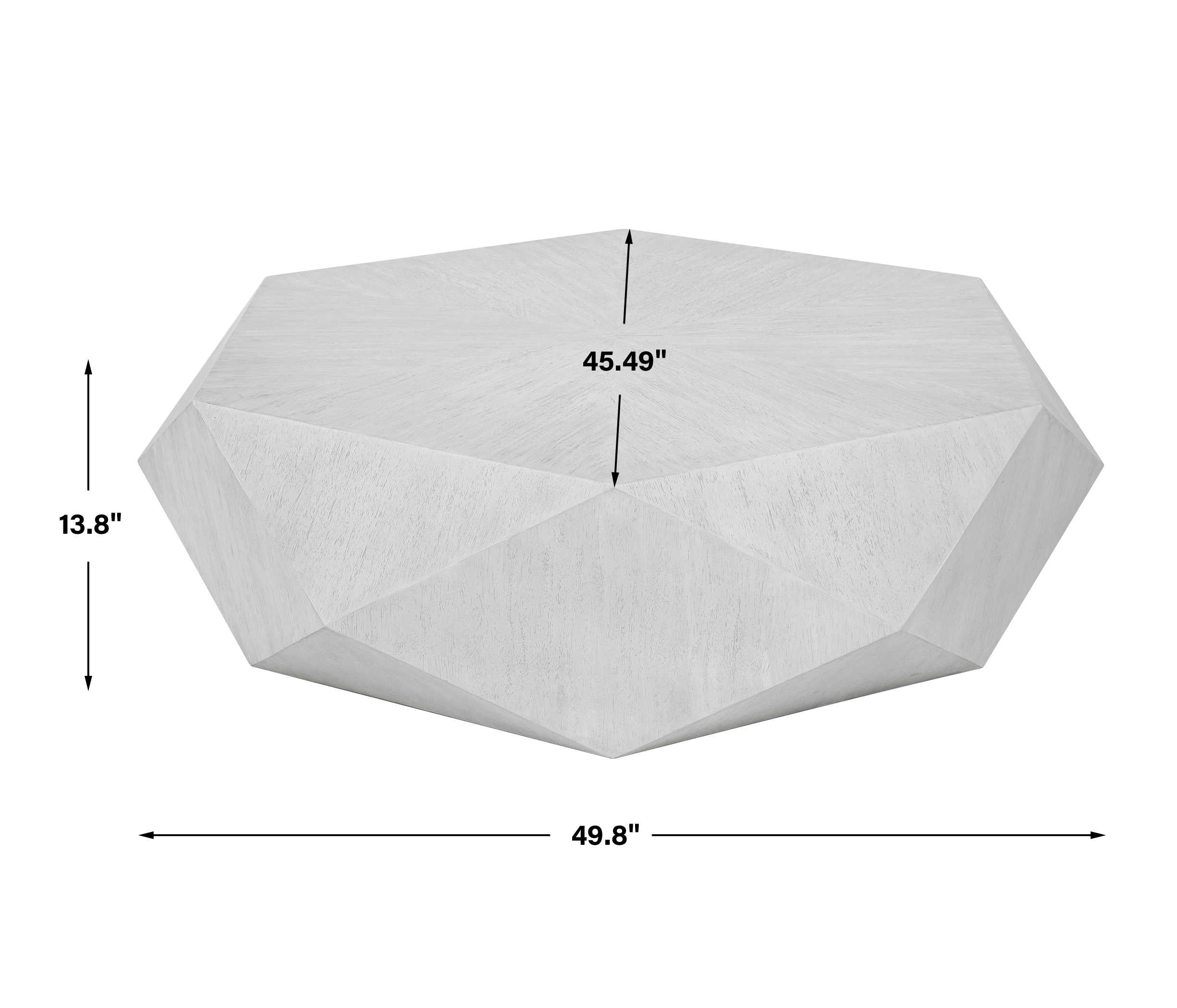 Table basse Volker, blanche