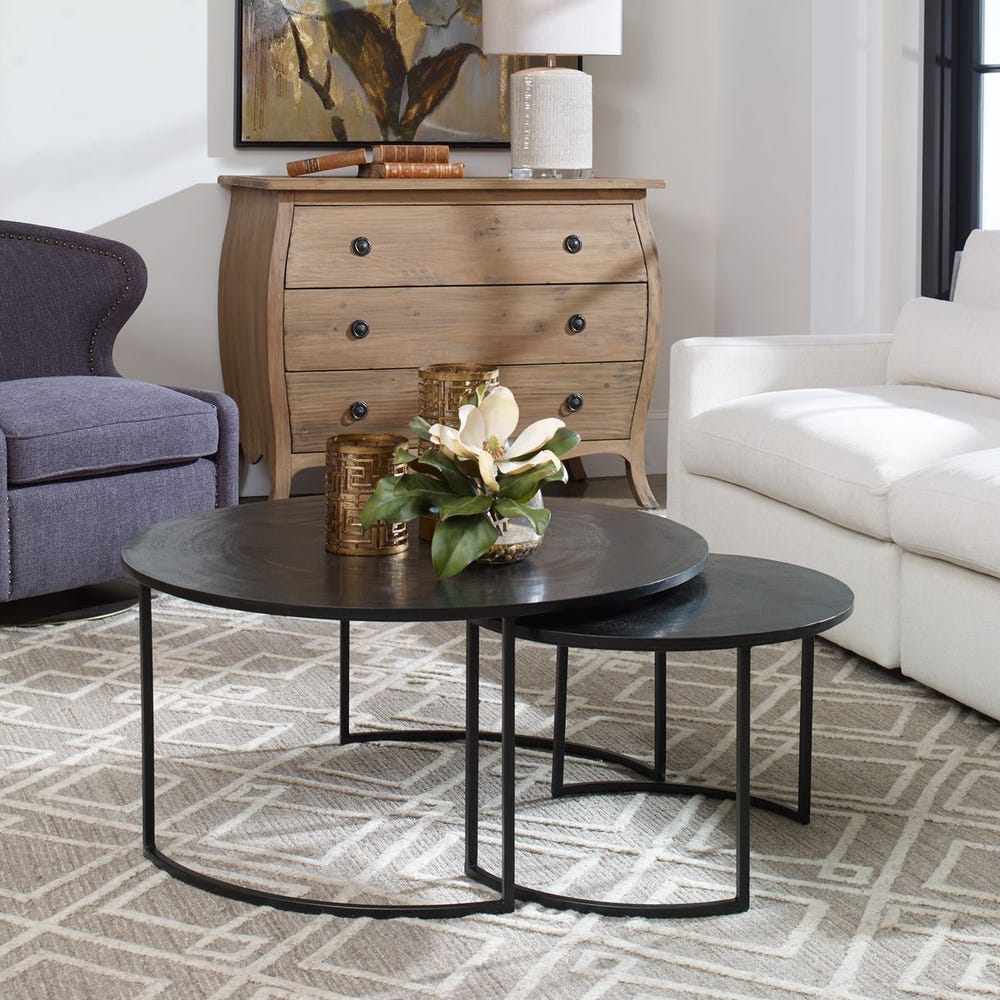 Tables basses gigognes Barnette, lot de 2