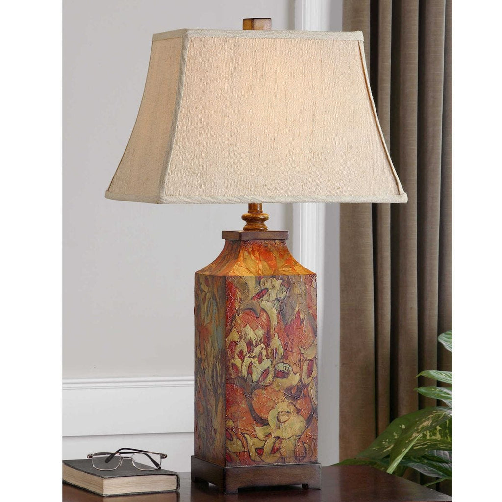 Lampe de table Fleurs colorées