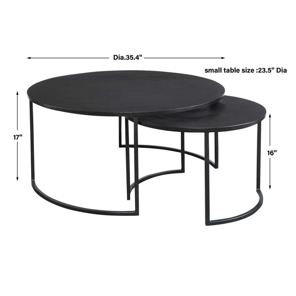 Tables basses gigognes Barnette, lot de 2