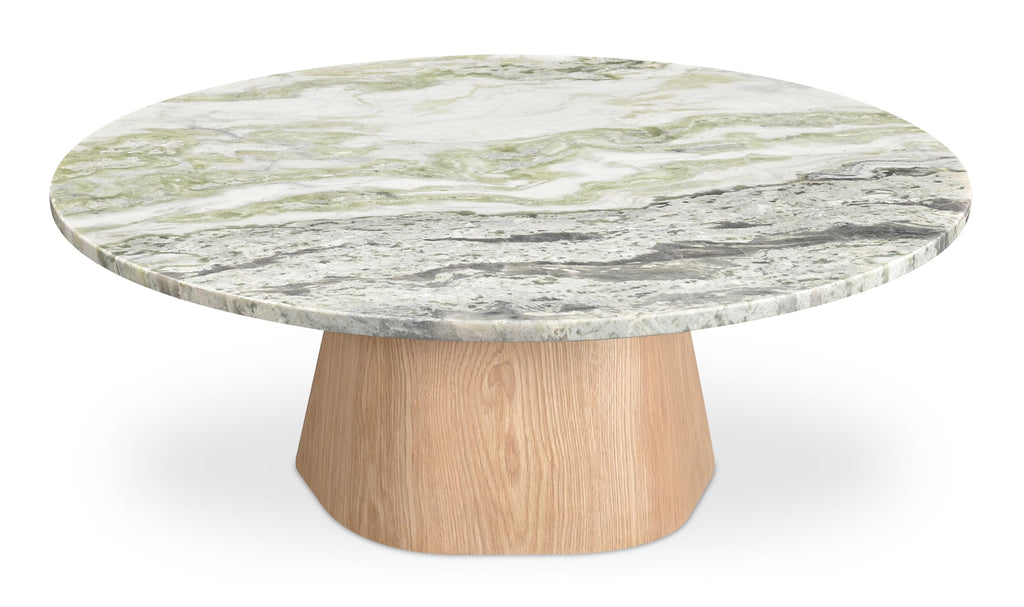 Table basse Evelyn en marbre onyx vert