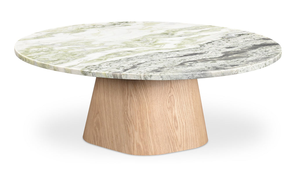 Table basse Evelyn en marbre onyx vert