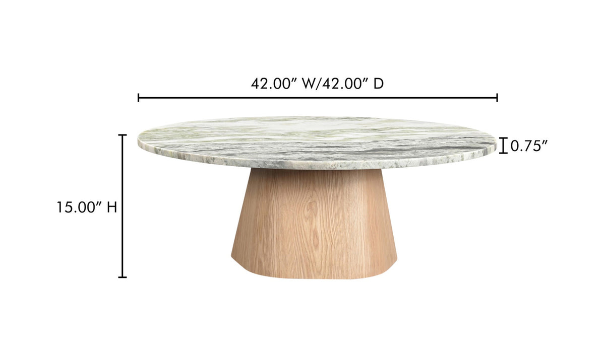 Table basse Evelyn en marbre onyx vert