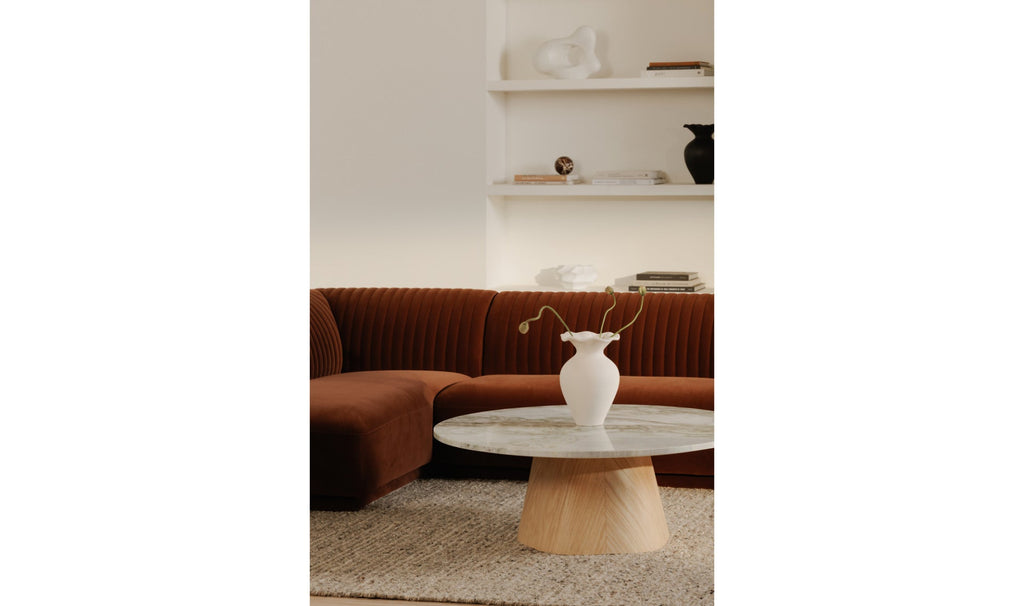 Table basse Evelyn en marbre onyx vert