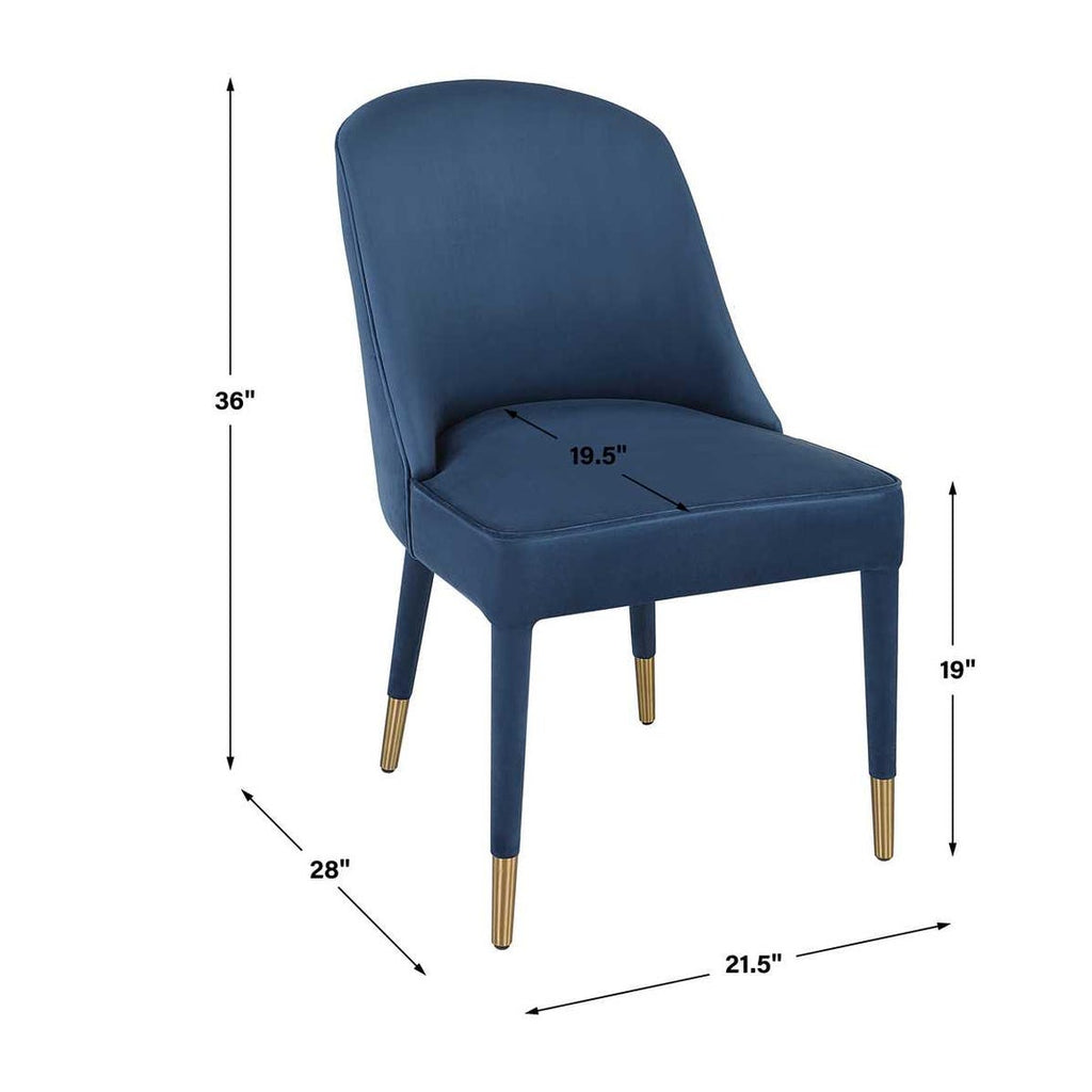 Chaise Brie sans accoudoirs, Saphir, 2 par boîte, prix unitaire
