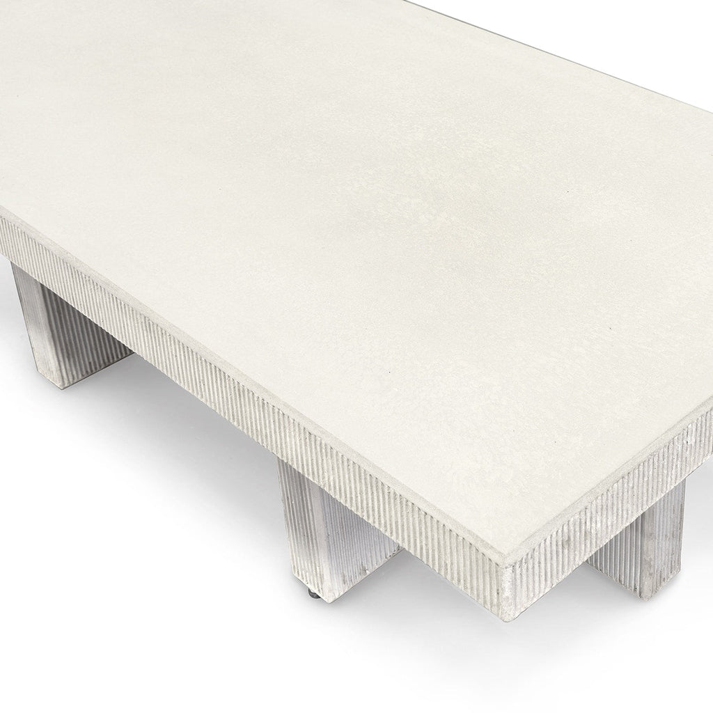 TABLE BASSE D'EXTÉRIEUR DELANO, BLANCHE