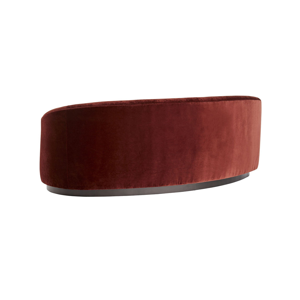 Petit canapé Turner revêtu de velours paprika