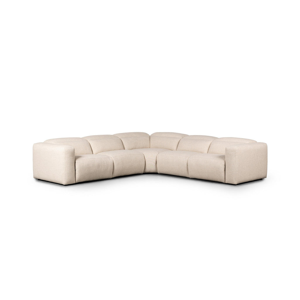 Canapé d'angle 5 pièces Radley avec fauteuil inclinable électrique/tissu