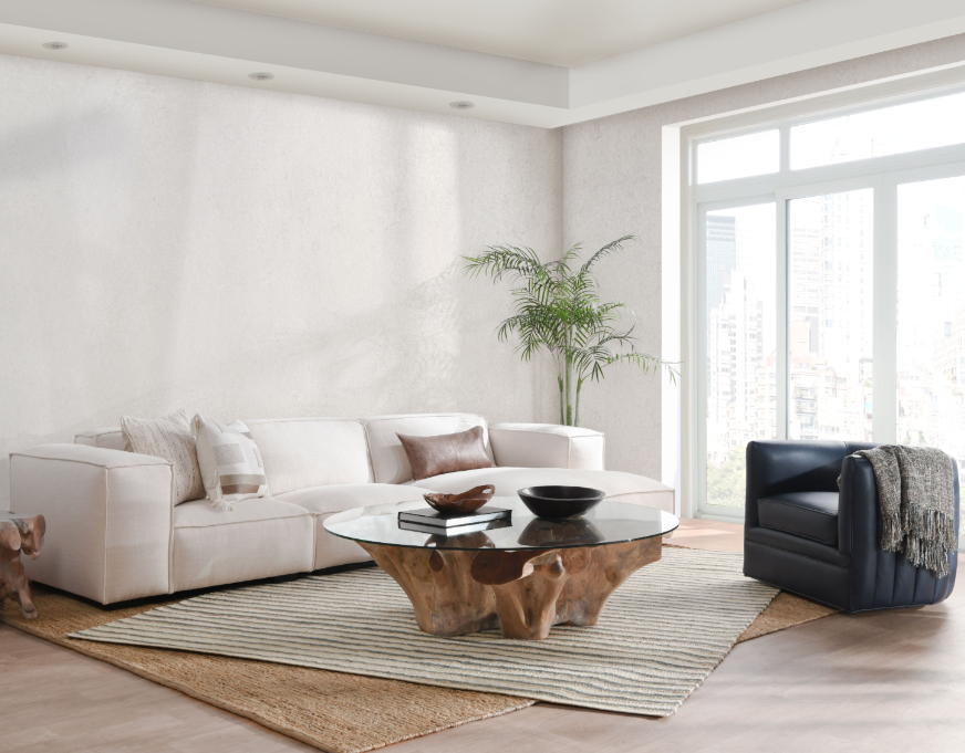 Table basse en osier 
