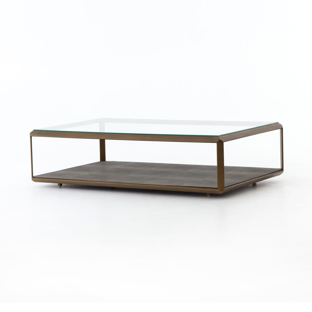 Table basse boîte d'ombre en galuchat