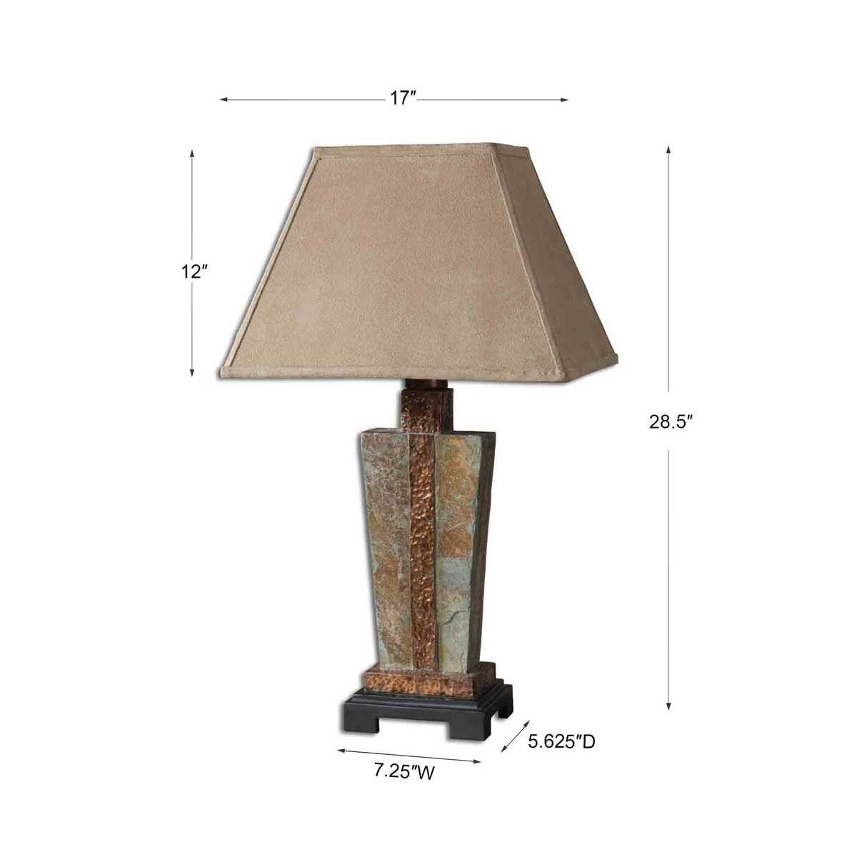 Lampe de table d'extérieur en ardoise