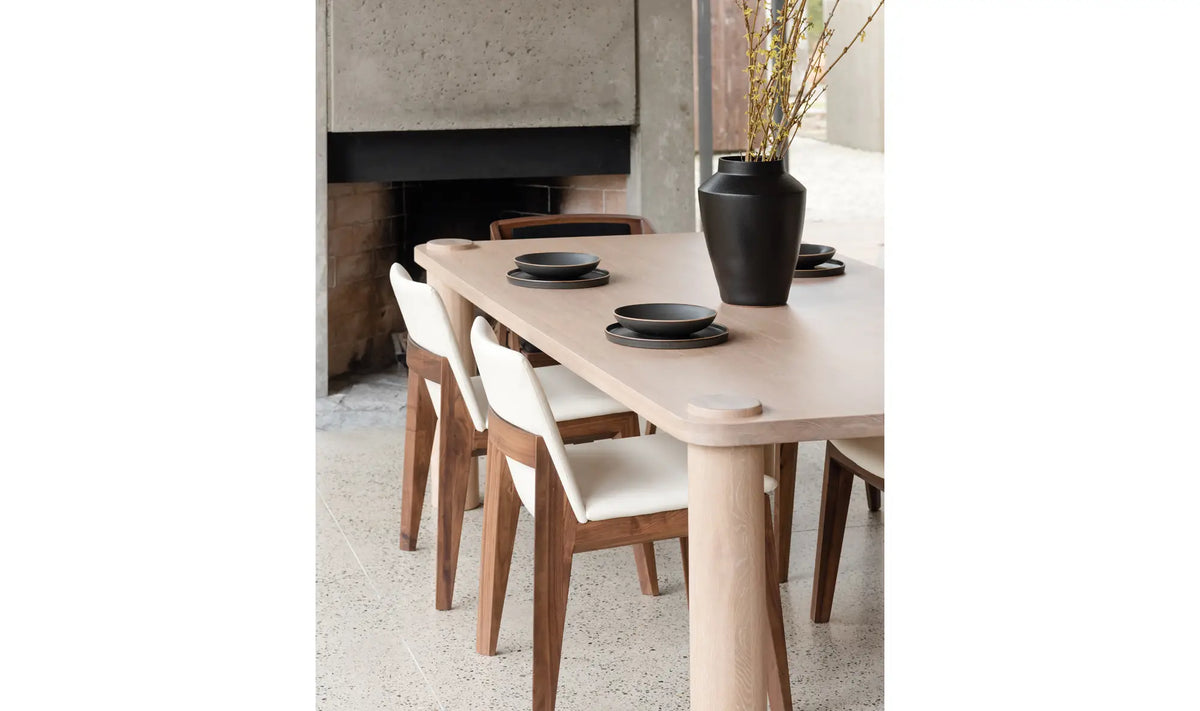 Chaises de salle à manger Deco en PVC blanc crème - Lot de deux