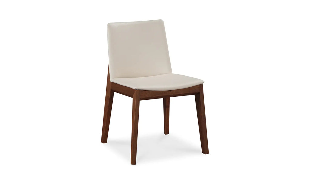 Chaises de salle à manger Deco en PVC blanc crème - Lot de deux