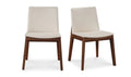 Chaises de salle à manger Deco en PVC blanc crème - Lot de deux