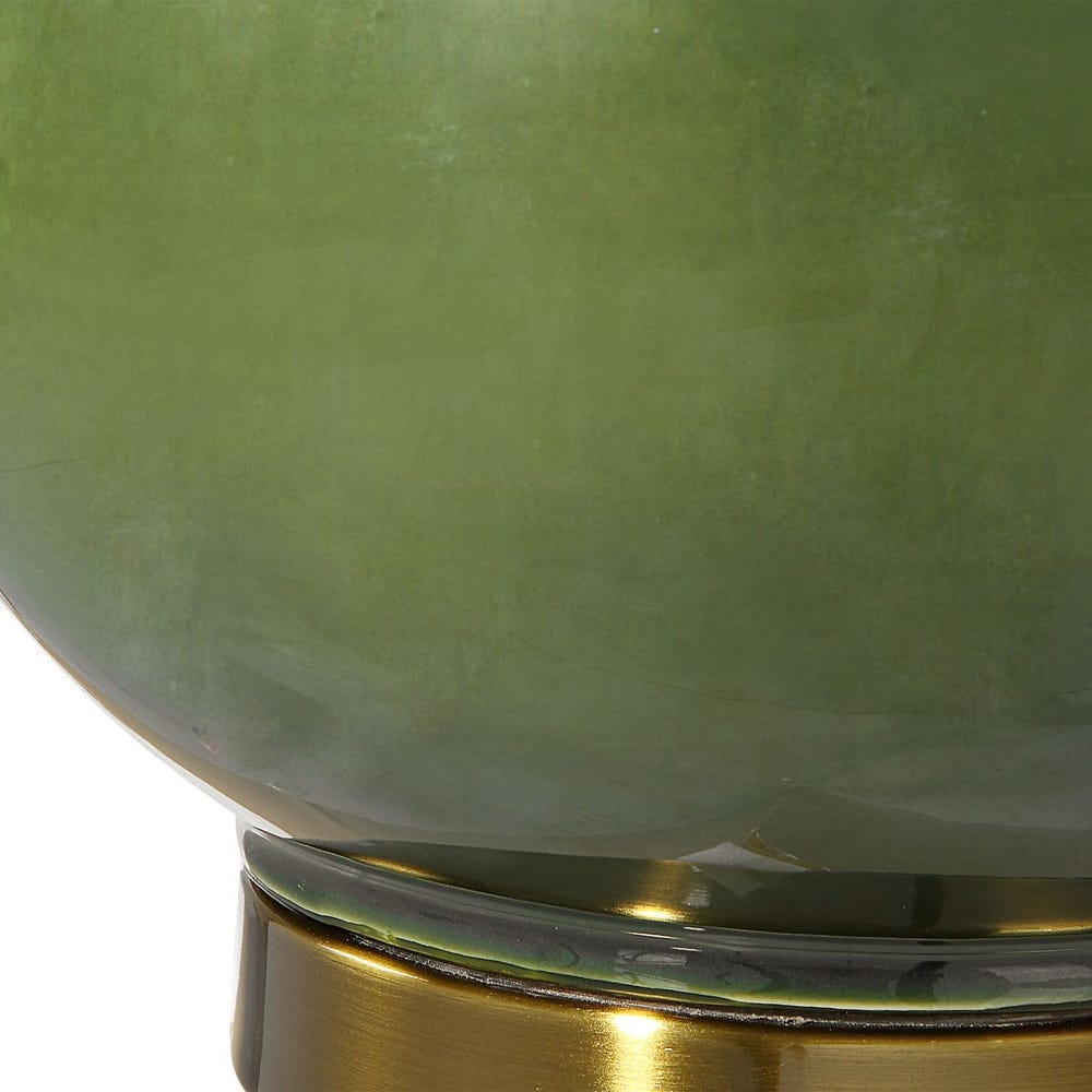 Lampe de table en forme de gourde, verte