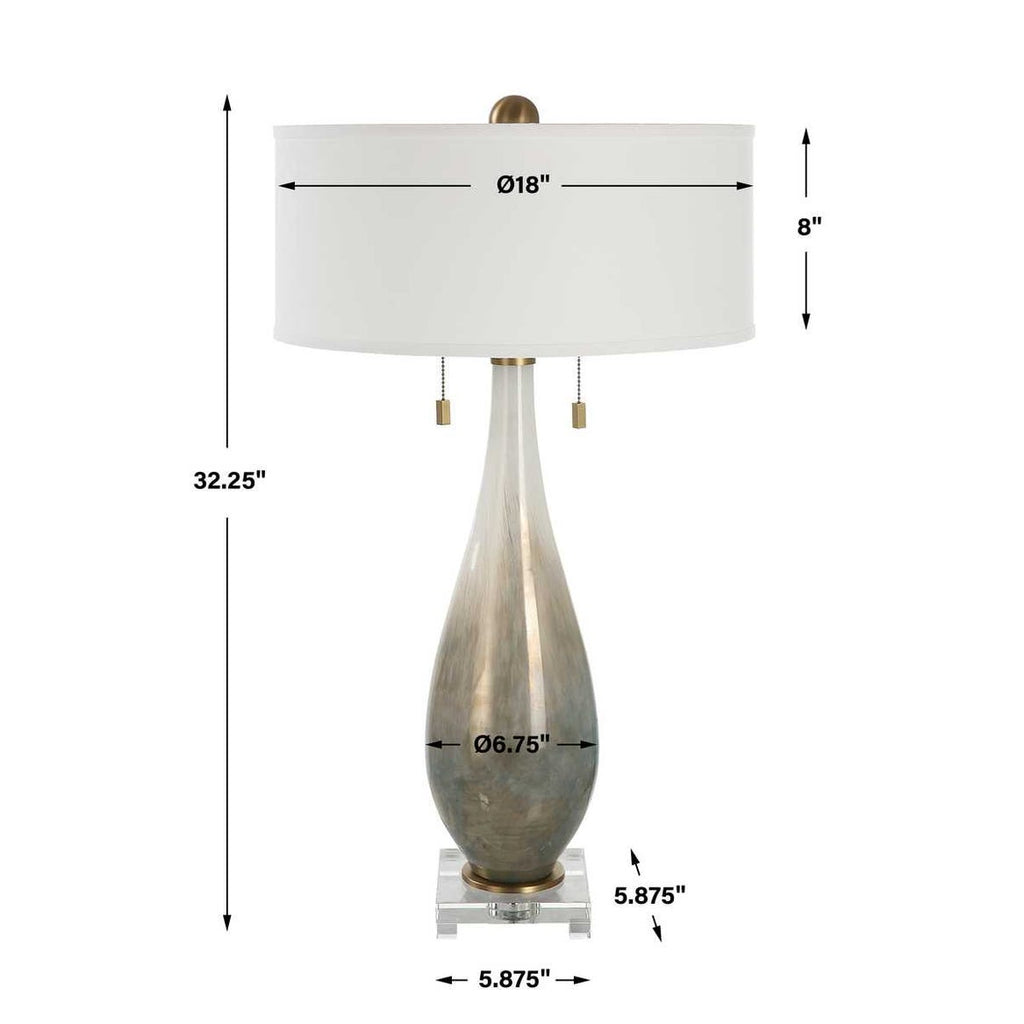 Lampe de table Cardoni, fumée