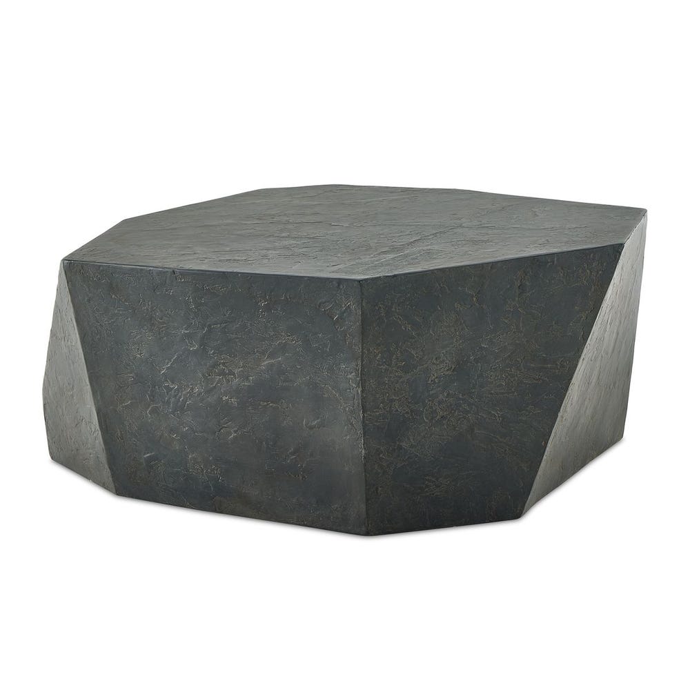 Table basse d'extérieur Parra, ardoise