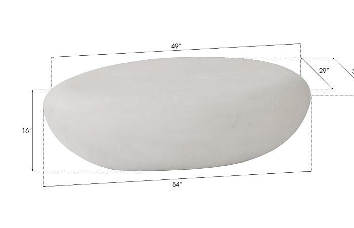 Grande table basse en pierre de rivière