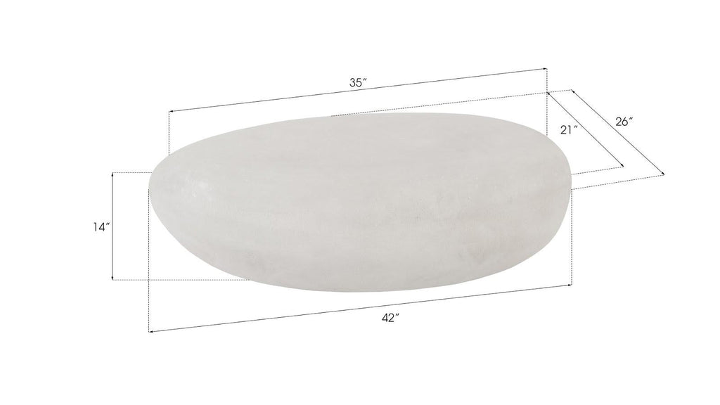 Table basse en pierre de rivière, pierre romaine, petite