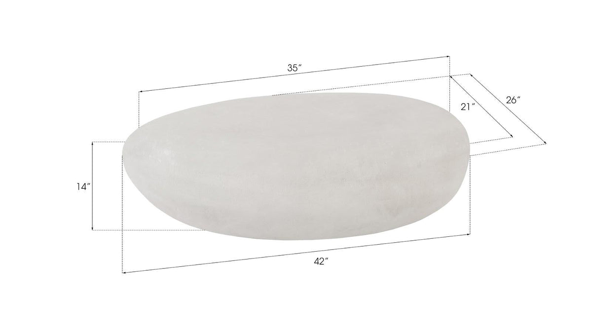 Table basse en pierre de rivière, pierre romaine, petite