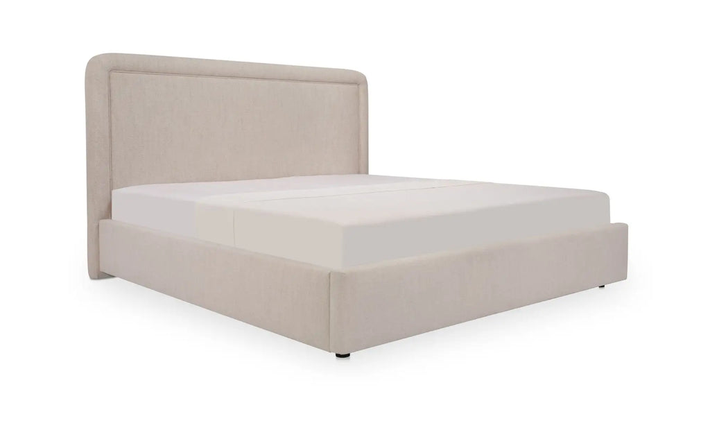 Lit coffre Simon beige moucheté