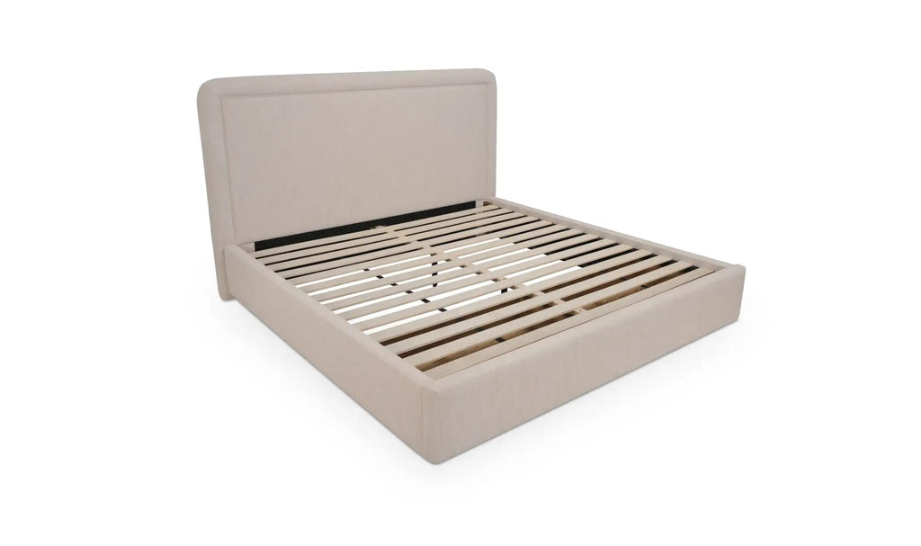 Lit coffre Simon beige moucheté