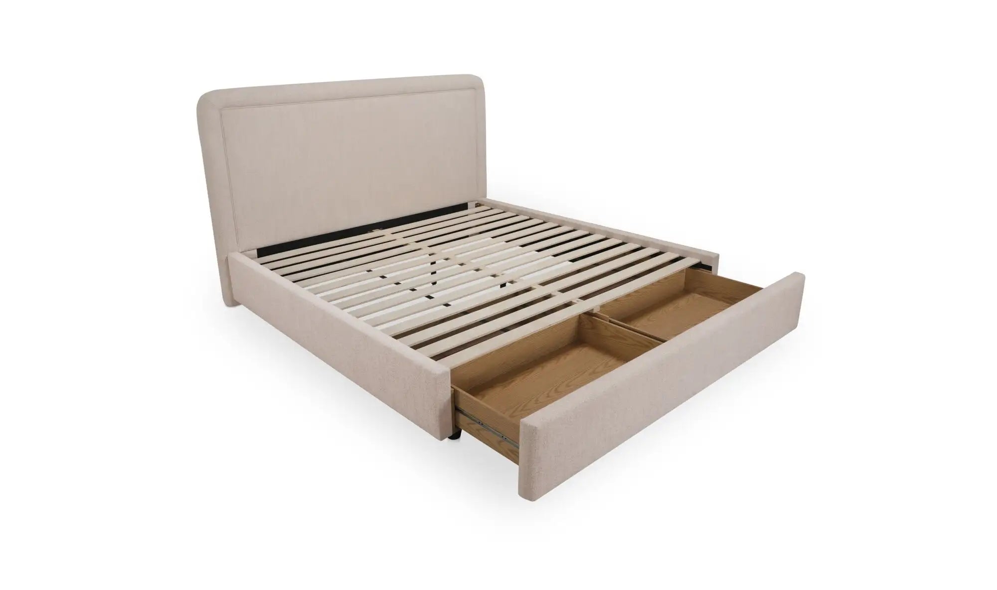Lit coffre Simon beige moucheté
