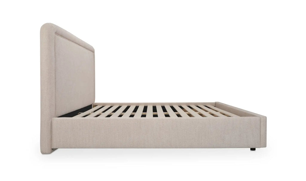 Lit coffre Simon beige moucheté