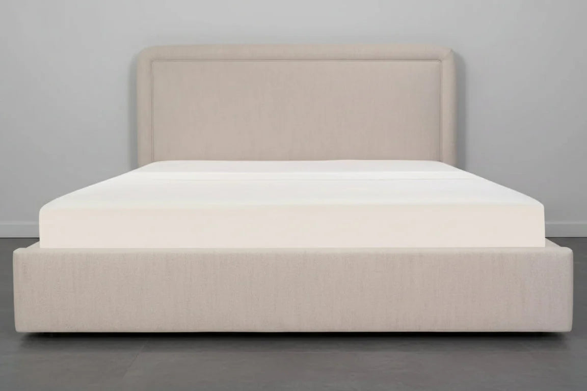 Lit coffre Simon beige moucheté